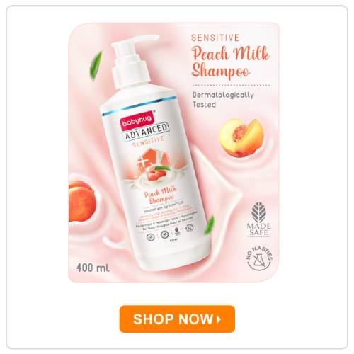 Babyhug Advanced Sensitive Peach Milk Shampoo Babyhug Advanced Sensitive Peach Milk Shampoo