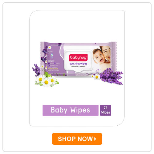Babyhug 98% Water Soothing Lavender & Chamomile Baby Wet Wipes Babyhug 98% Water Soothing Lavender & Chamomile Baby Wet Wipes