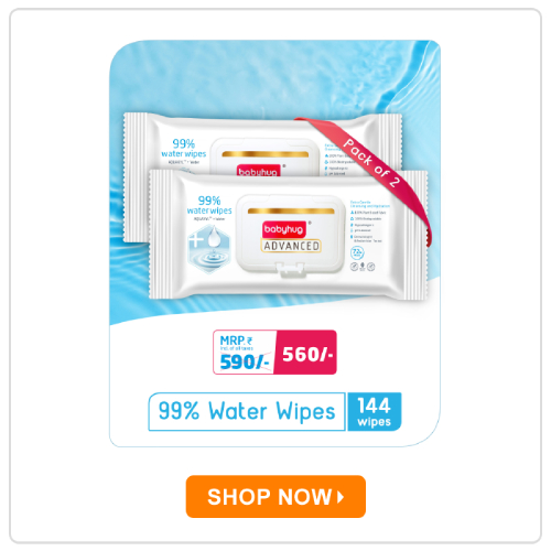 Babyhug Advanced 99% Pure Water Unscented Baby Wipes Babyhug Advanced 99% Pure Water Unscented Baby Wipes
