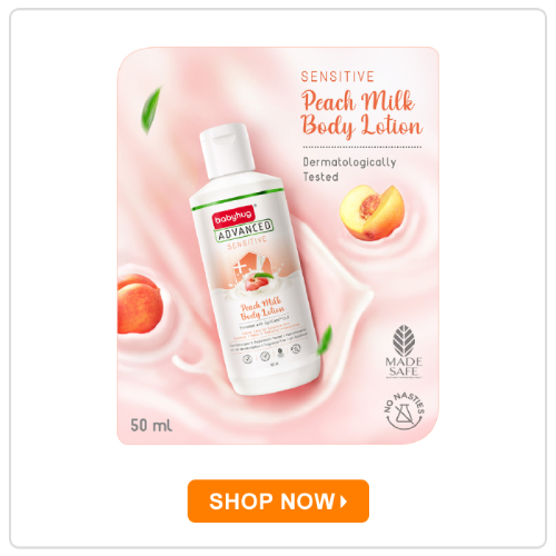 Babyhug Advanced Sensitive Peach Milk Body Lotion