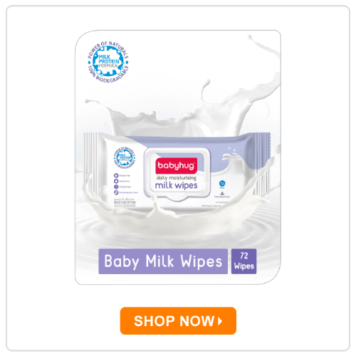 Babyhug Milk Daily Moisturising Baby Wet Wipes 98% Water Babyhug Milk Daily Moisturising Baby Wet Wipes 98% Water