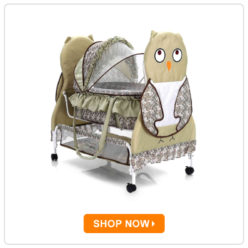 Babyhug Owl Print Cradle