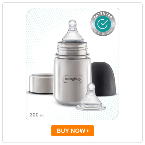 Babyhug Stainless Steel Feeding Bottle Babyhug Stainless Steel Feeding Bottle