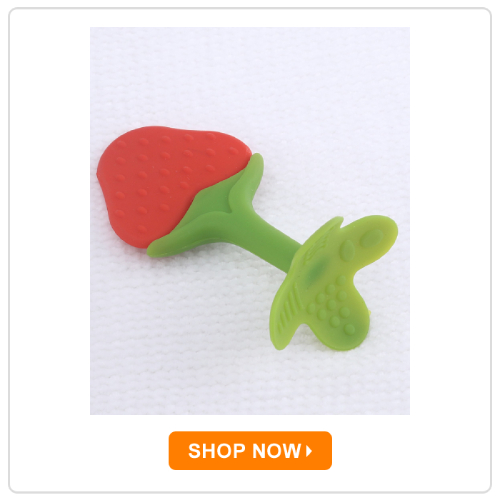 Babyhug Strawberry Shape Silicone Teether