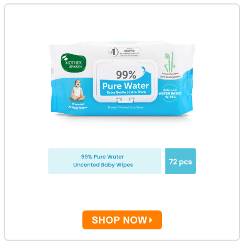 Mother Sparsh Baby 99 % Pure Water (Unscented) Baby Wipes Mother Sparsh Baby 99 % Pure Water (Unscented) Baby Wipes