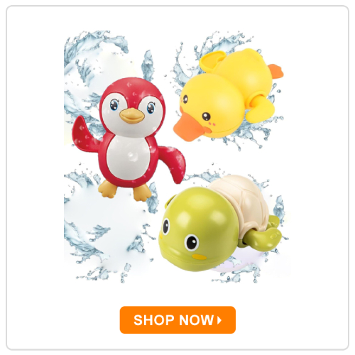 ADKD Swimming Turtle Penguin & Duck Wind Up Bath Toys