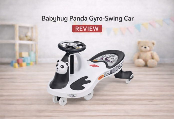 Babyhug Baby Panda Gyro Swing Car With Steering Wheel