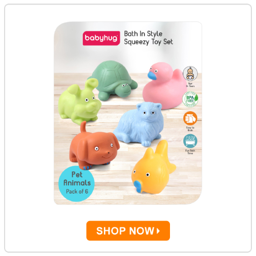 Babyhug Bath Squeeze Pet-Animals Toys