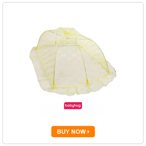 Babyhug Portable Baby Mosquito Net Small - Yellow Babyhug Portable Baby Mosquito Net Small - Yellow