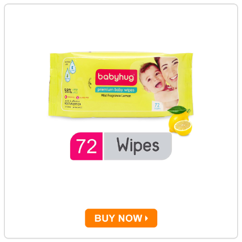 Babyhug Premium 98% Water Baby Wet Wipes with Lemon Scent - Review