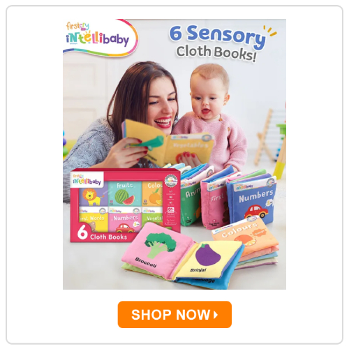 Intellibaby 6 Crinkling Sensory Cloth Book Set
