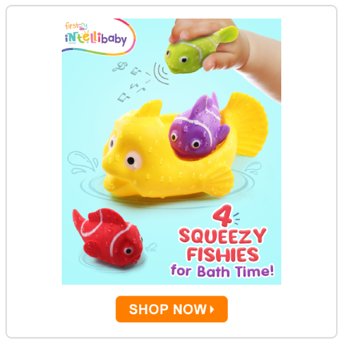 Intellibaby Bath N' Squeeze Fishy Toys