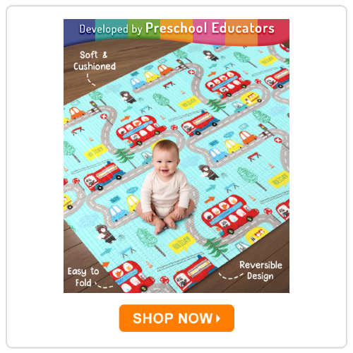 Intelliskills 2 in 1 Play Mat Jungle & Roadmap Theme