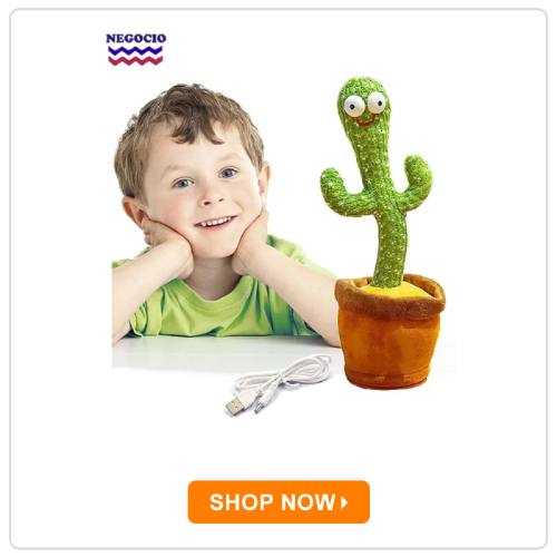 Negocio Singing Talking Recording Dancing Cactus Toy