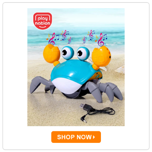 Play Nation Blue Crawling Crab Rechargeable Musical Toy