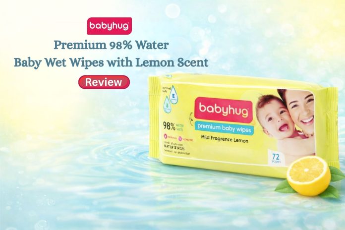Premium 98% Water Baby Wet Wipes with Lemon Scent