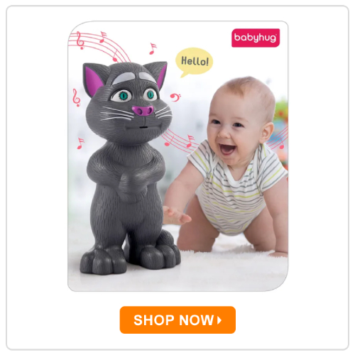 Babyhug Interactive Rechargeable Talking Tom Cat Toy