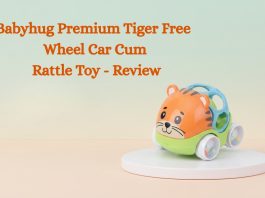 Babyhug Premium Tiger Free Wheel Car Cum Rattle Toy - Review