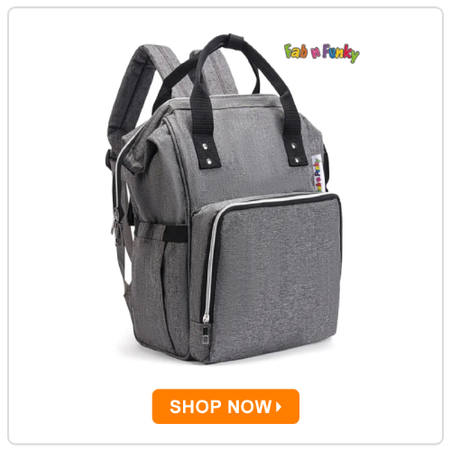 Fab N Funky Multiuse Classic Solid Diaper Backpack 