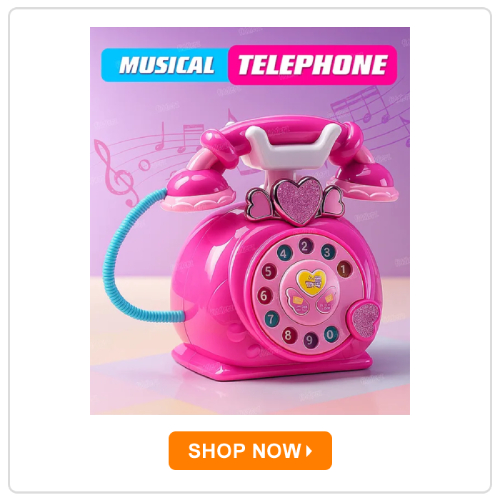 Fiddlerz Musical Toys for Kids Retro Landline Phone