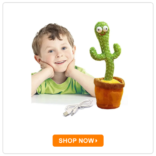 NEGOCIO Negocio Singing Talking Recording Dancing Cactus Toy