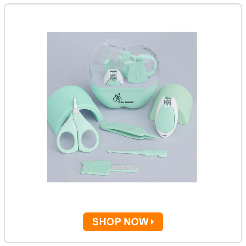 R for Rabbit Newborn Baby 5 in1 Nail Grooming Kit - Green