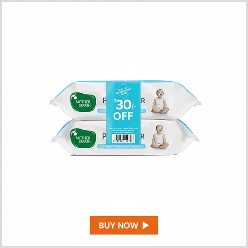 Mother Sparsh Baby 99 % Pure Water (Unscented) Baby Wipes