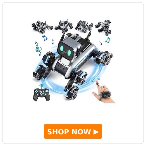 Vikrida Remote Control 8WD Gesture Sensor Robot Dog