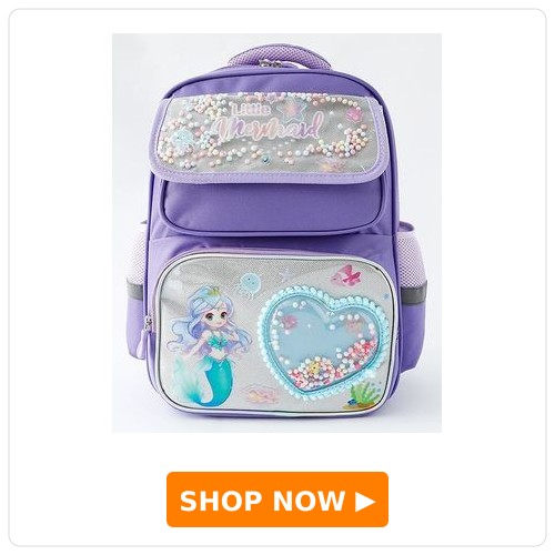 Bonfino Little Mermaid Kids School Backpack