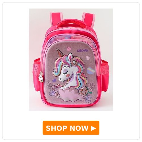 Fab N Funky Unicorn Theme Water Resistant Backpack