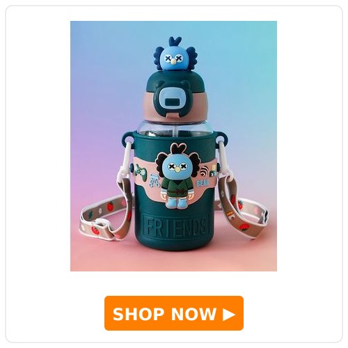 Fab N Funky Kids Straw Water Bottle