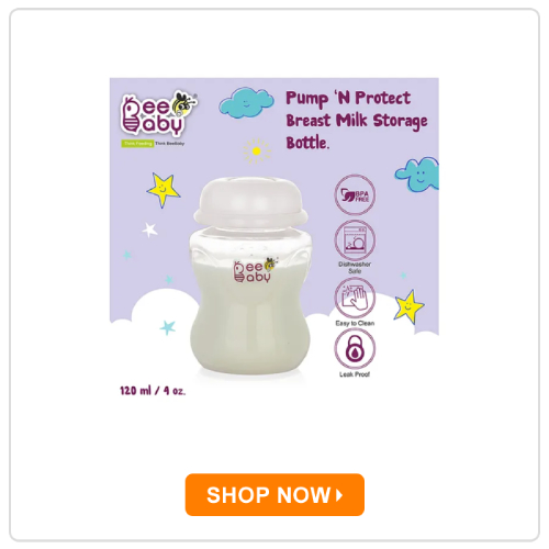 BeeBaby Pump N' Protect Narrow Neck Breast Milk Storage Bottles