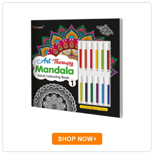 Gowoo Art Therapy Mandala Adult Colouring Book
