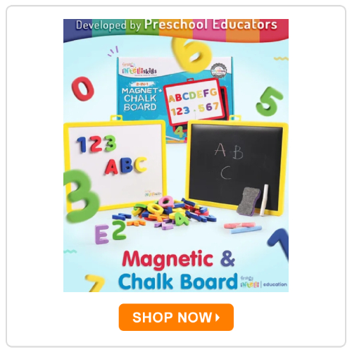 Intelliskills 2-in-1 Multipurpose Double-Sided Magnet & Chalk Board