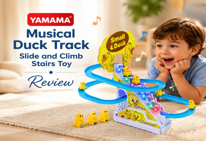 YAMAMA Musical Duck Track Slide and Climb Stairs Toy – Review
