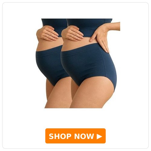 TUMMY Bamboo Cotton Knit Solid High Waist Maternity Panties