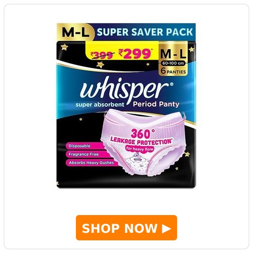 Whisper Super Absorbent Period Panty