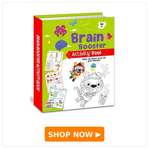 Hellofriend Books Brain Booster Game & Quiz Activity Book