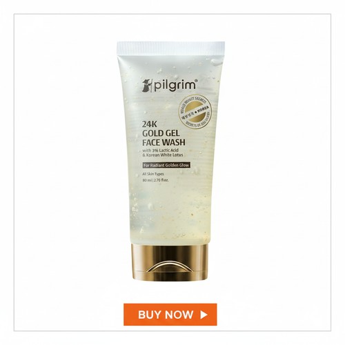 Pilgrim 24k Gold Gel Facewash with Korean White Lotus & Lactic Acid