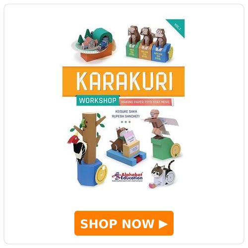 Alphabet Education Karakuri Workshop Making Paper Toys that Move