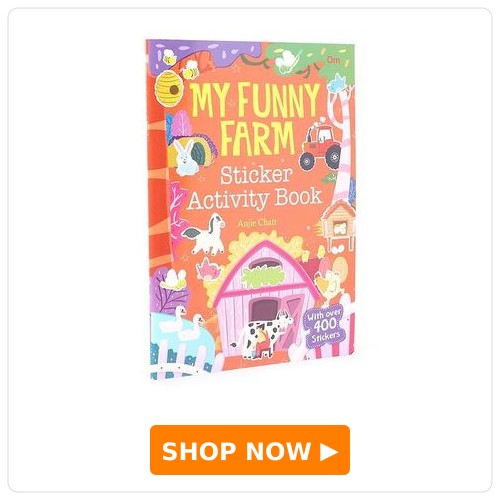 Om Books International My Funny Farm Sticker Activity Book