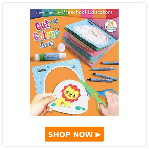 Intelliskills Cut N' Colour Activity Animal Book