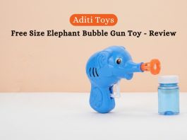 Aditi Toys Free Size Elephant Bubble Gun Toy - Review