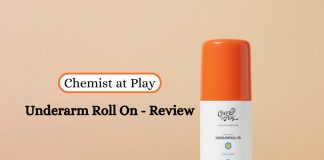 Chemist at Play Underarmn Roll On -Review