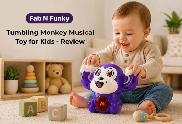 Fab N Funky Tumbling Monkey Purple Musical Toy for Kids - Review