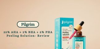 Pilgrim 25% AHA + 2 2 BHA +5 PHA Peeling Solution for Face -Review