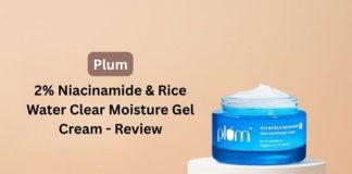 Plum 2% Niacinamide & Rice Water Clear Moisture Gel Cream – Review