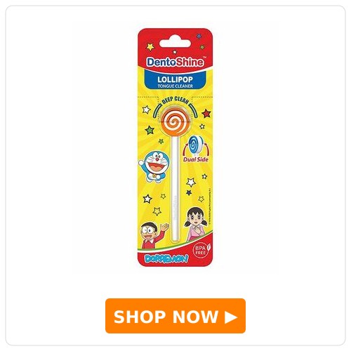 DentoShine Doraemon Lollipop Tongue Cleaner