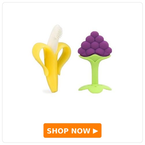 LuvLittle Silicone Banana Shaped Toothbrush Teether 
