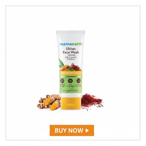 mamaearth Ubtan Natural Face Wash with Turmeric & Saffron - Review